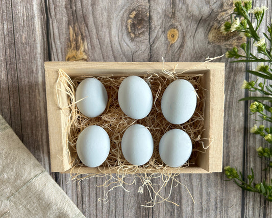 Ameraucana Ceramic Quail Eggs, Dozen