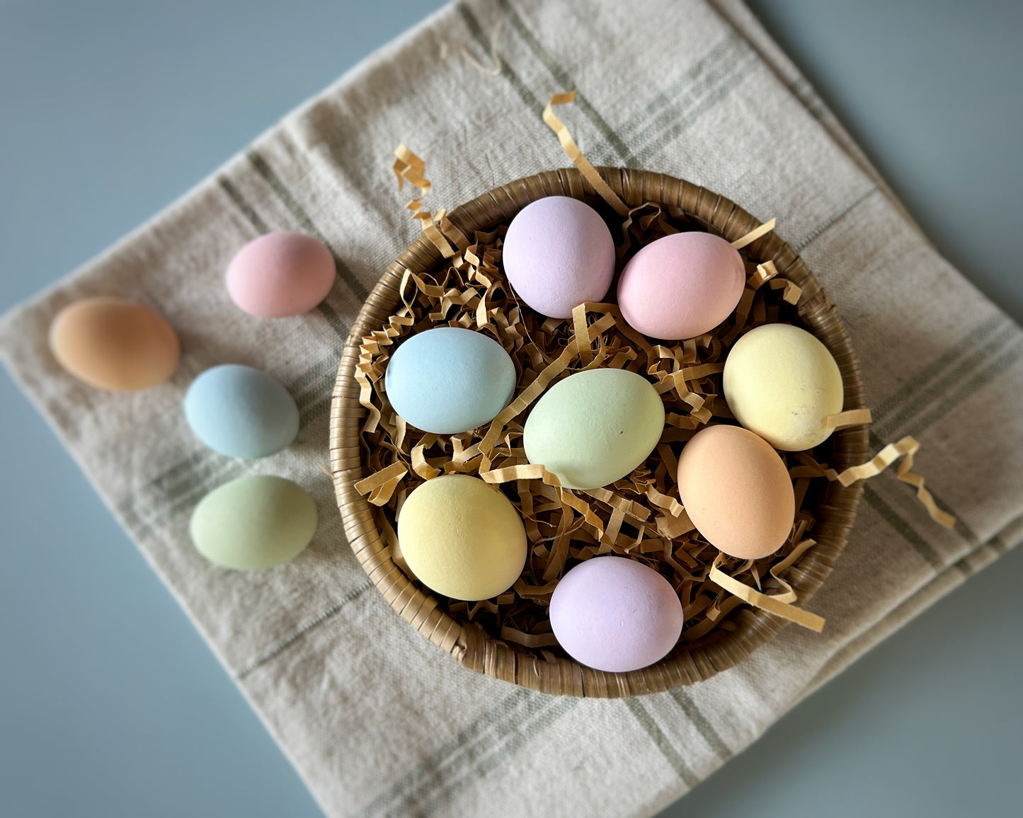 Pastel Ceramic Quail Eggs, Dozen